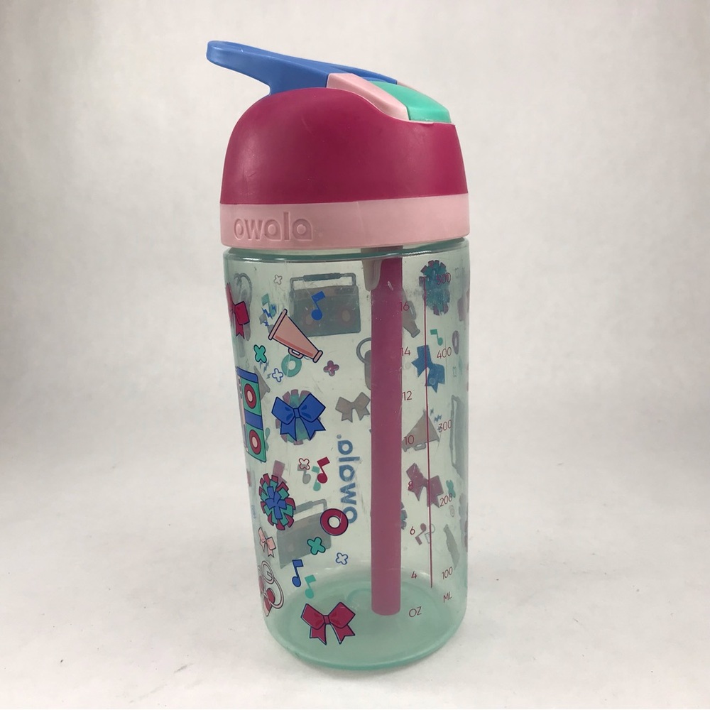 Owala 16 oz Kids FreeSip Water Bottle Pink Graphics